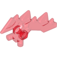 Lego zbraň se zuby, průhledná červená (6136406)